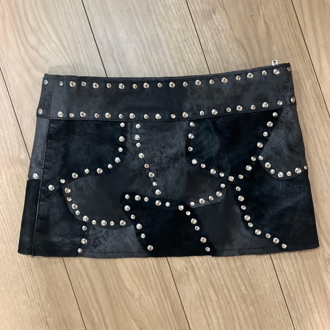 Jaded London スタッズ付きミニスカート ブラック