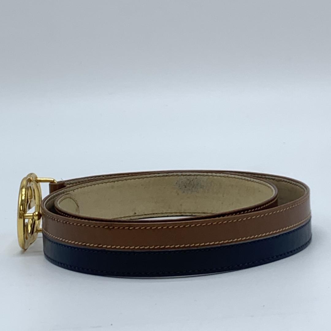 グッチ ベルト 本革 レザー バックル ゴールド金具 インターロッキングG