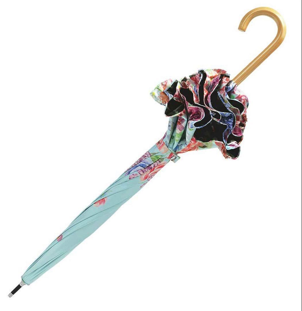 カサノヴァ晴雨兼用長傘 (フリル付)(フラワーブルー) / Think Bee!