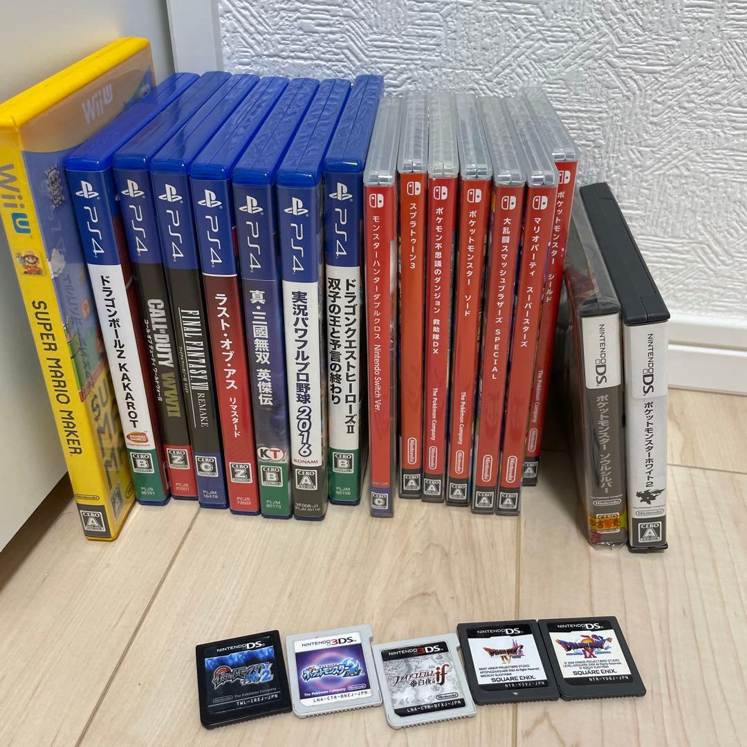 ゲームソフトまとめ売り Switch PS4 WiiU 3DS DS