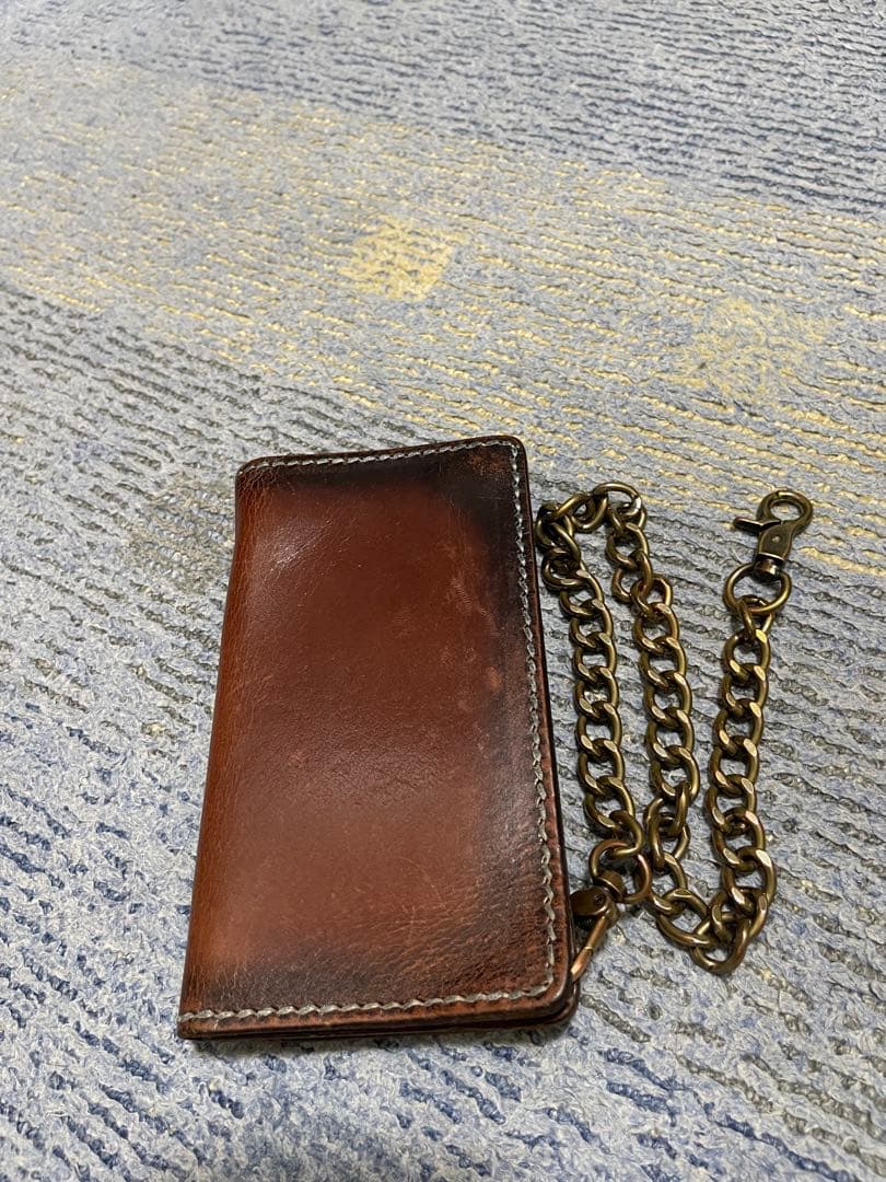 トラッカーウォレットチェーン、キーリング付き。 長財布バイカーウォレット。