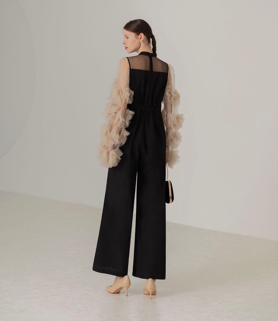 【完売品】Leja ボリュームチュールスリーブオールインワンパンツドレス
