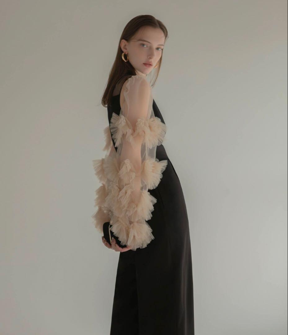 【完売品】Leja ボリュームチュールスリーブオールインワンパンツドレス