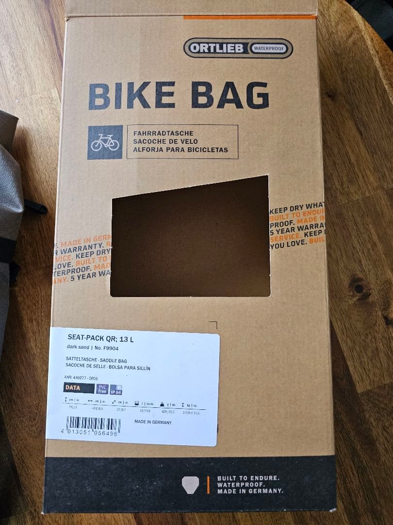 ORTLIEB SEAT-PACK QR 13 L バイクバッグ