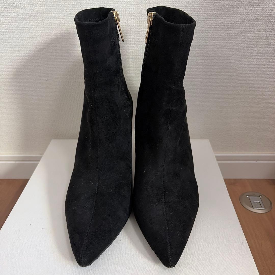 ブーツ 2WAY ビジュー×リボン ショートブーツ レディース