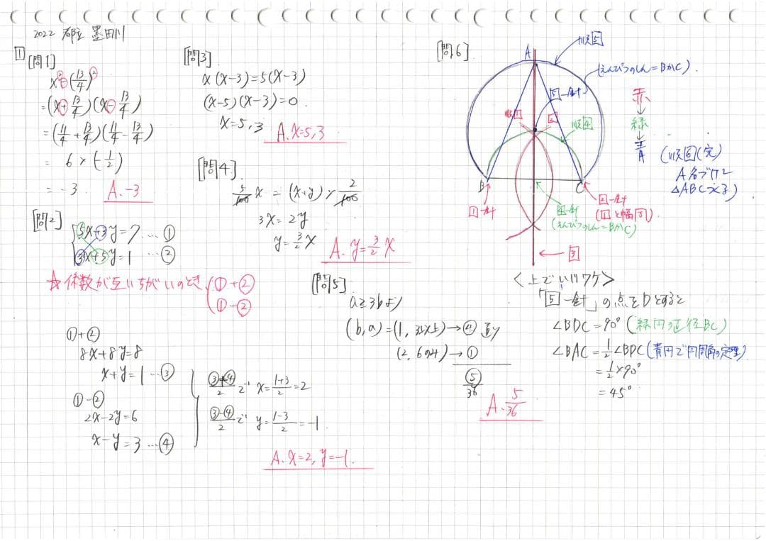 今だけ割引 塾講師オリジナル数学解説 全動画付 2022 全公立＋自校作成10校