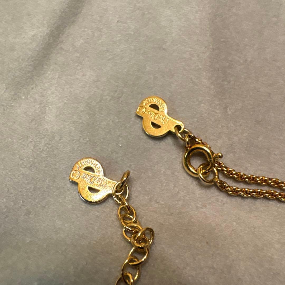 アンティーク　Christian Dior LOGOネックレス　2本セット