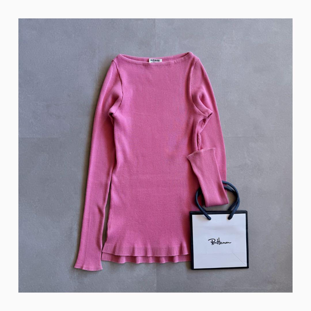 【訳あり】AURALEE RonHerman コラボ別注 ピンク ギザボート