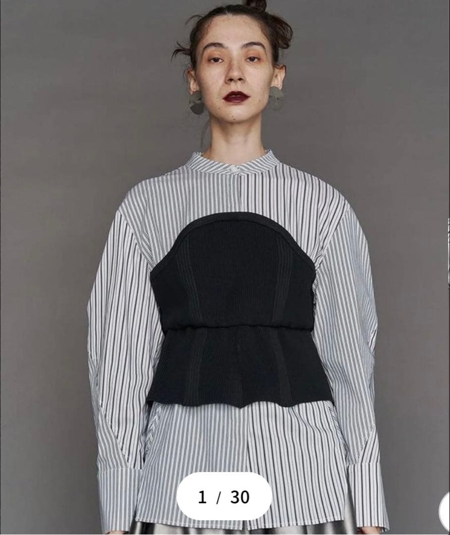 UN3D./アンスリード/KNIT BUSTIER DOCKING SHIRTS