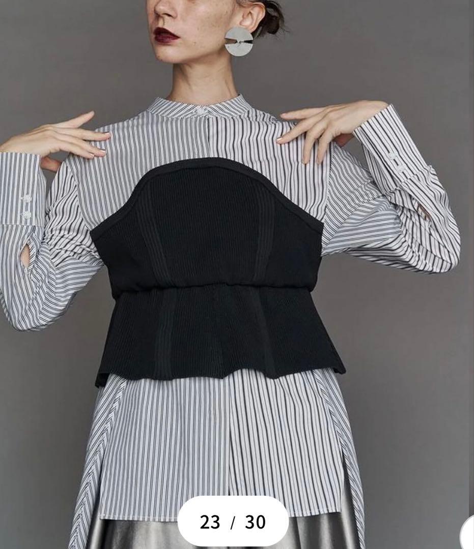 UN3D./アンスリード/KNIT BUSTIER DOCKING SHIRTS