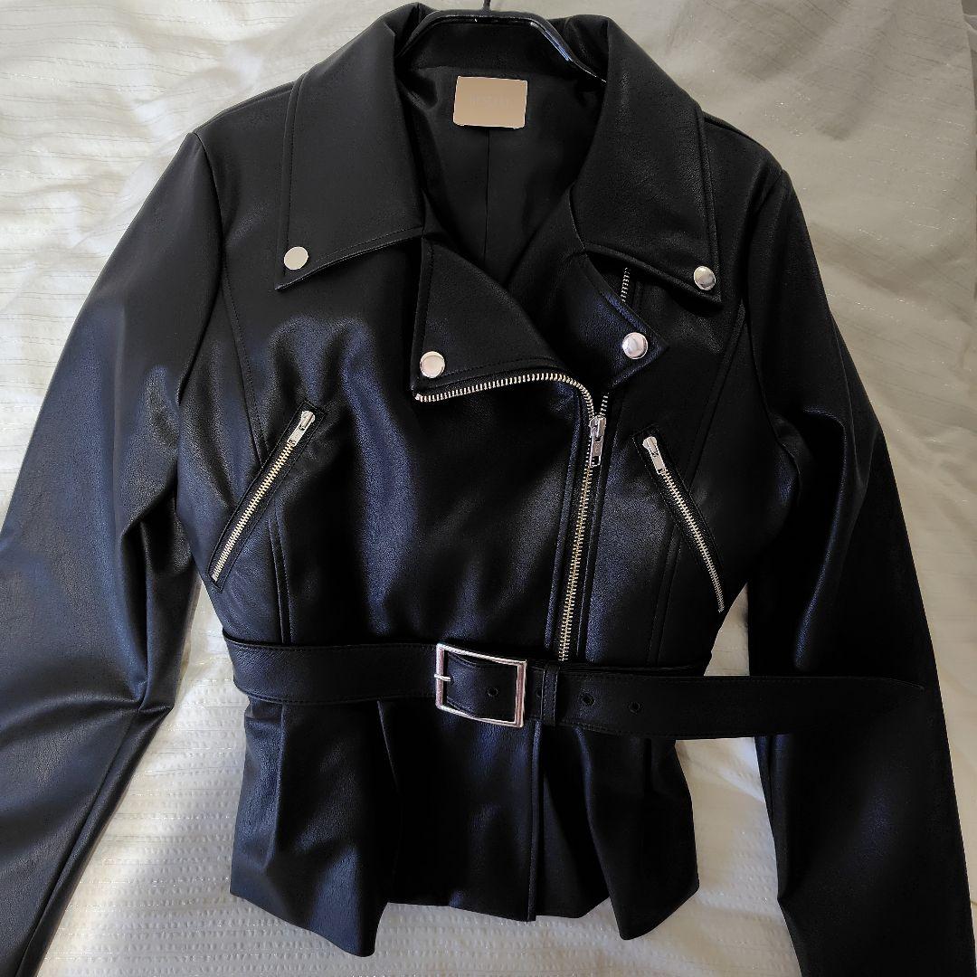 【新品・美品】RESEXXY|ペプラムライダースジャケット