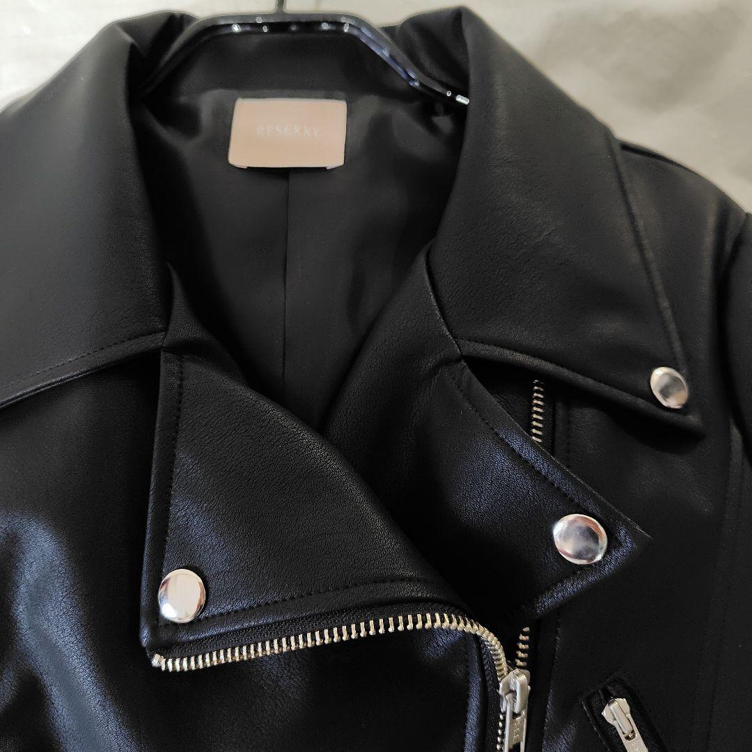 【新品・美品】RESEXXY|ペプラムライダースジャケット