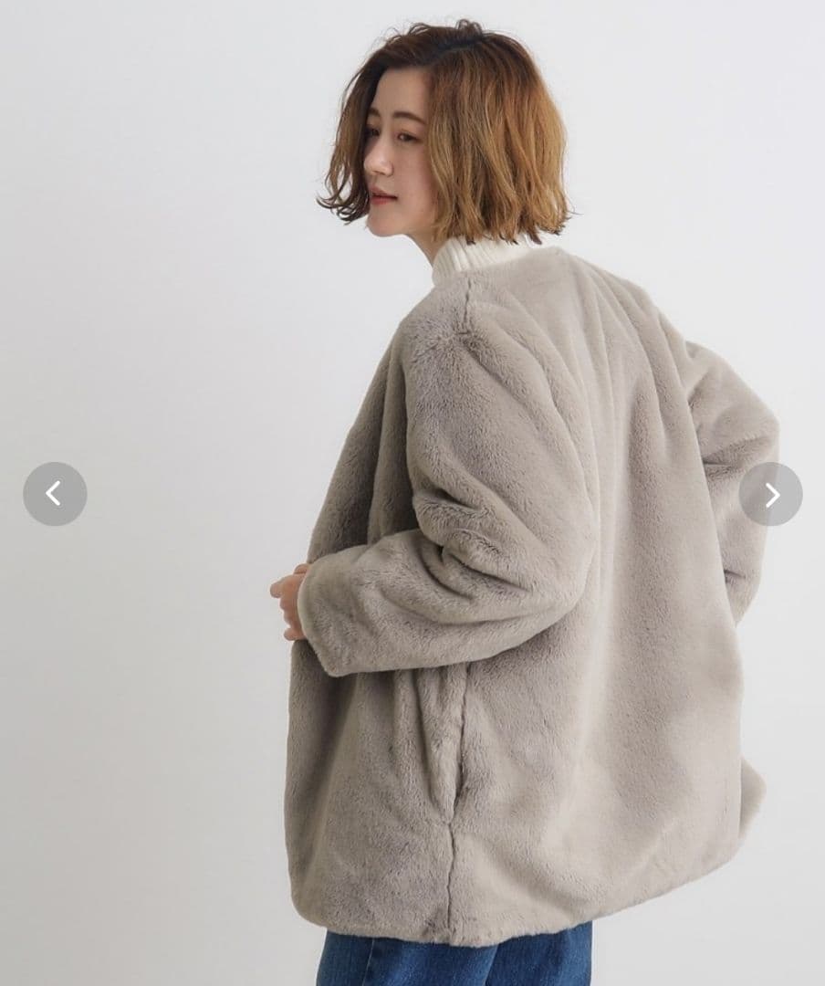 トープ　撥水　4way　フェイクファーライナー　ロング　マンパ