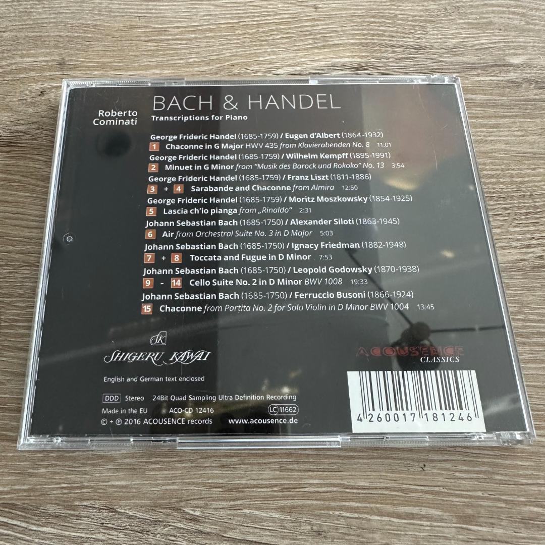 J.S. バッハ／ヘンデル:ピアノ作品集（ロベルト・コミナーティ）輸入盤CD