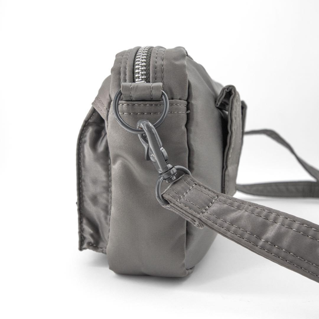 A015【未使用級】ポーター／タンカー　スリングバッグ　ショルダー　シルバー