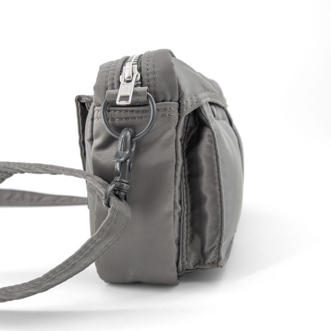 A015【未使用級】ポーター／タンカー　スリングバッグ　ショルダー　シルバー