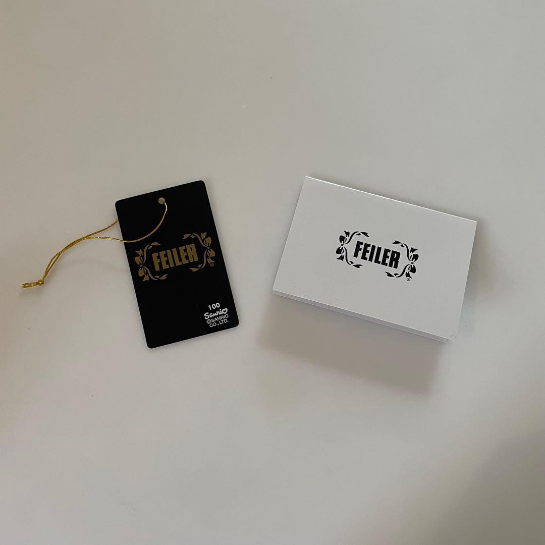 FEILER レッド ハンカチ＆ FEILER キティー ポーチ 袋付き