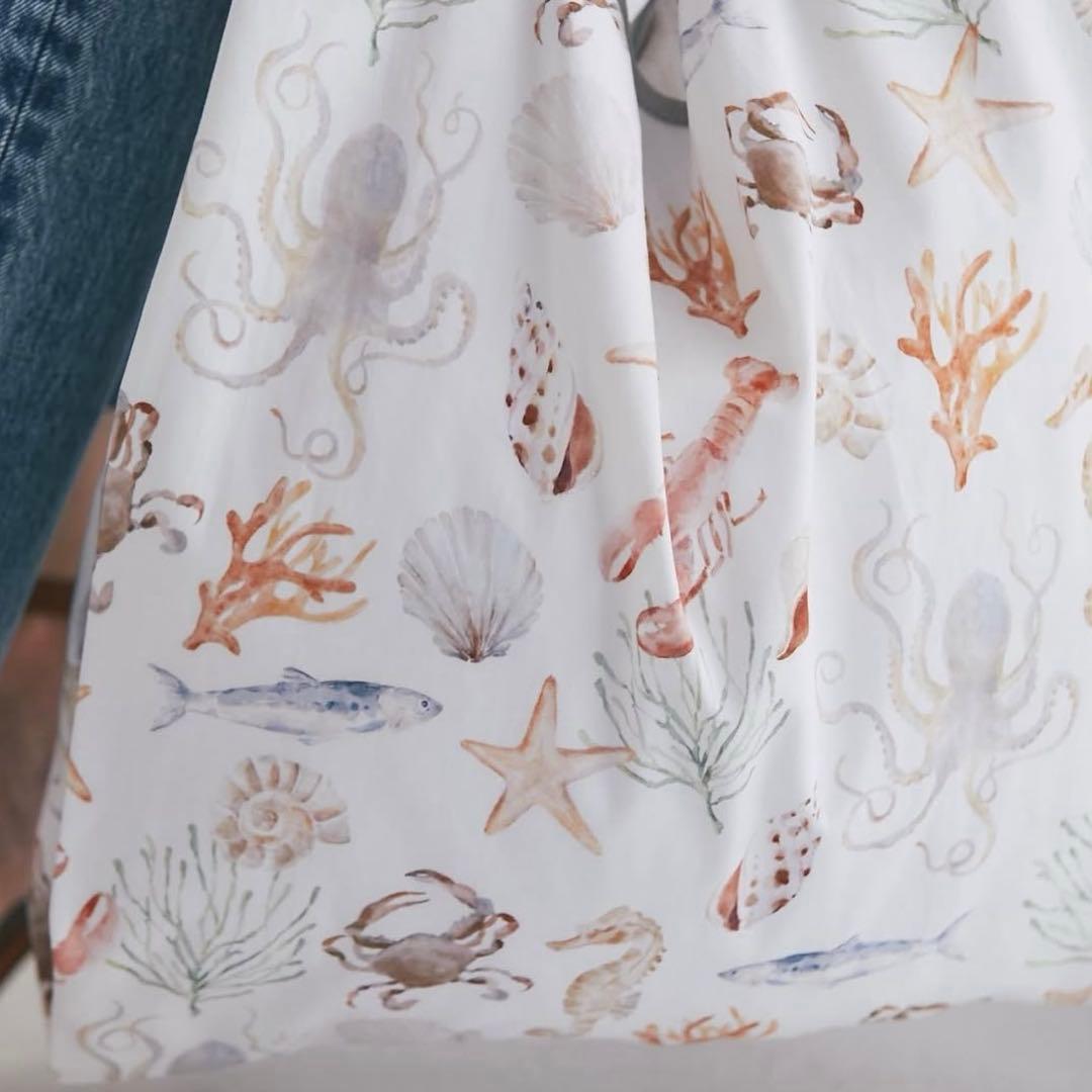 【新品未開封】seventenマリンプリントエコバッグ