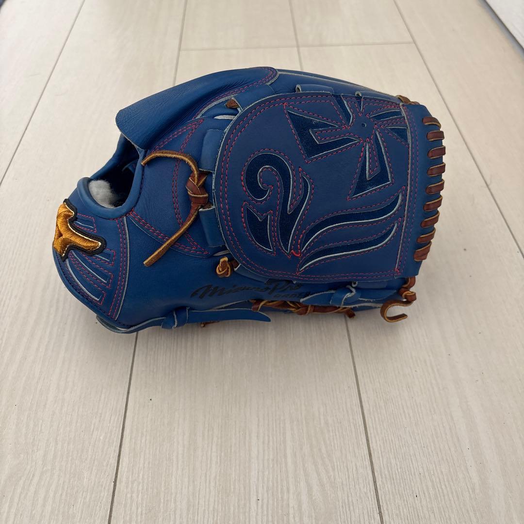即戦力◎ ミズノプロ 投手用グラブ 青 希少カラー！