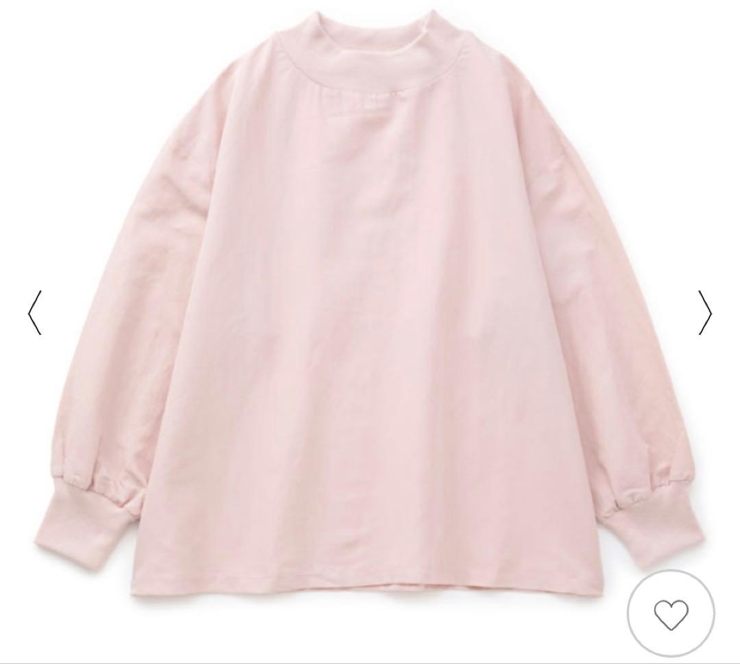 【美品】中川政七商店　綿麻ハイネックブラウス　灰桜