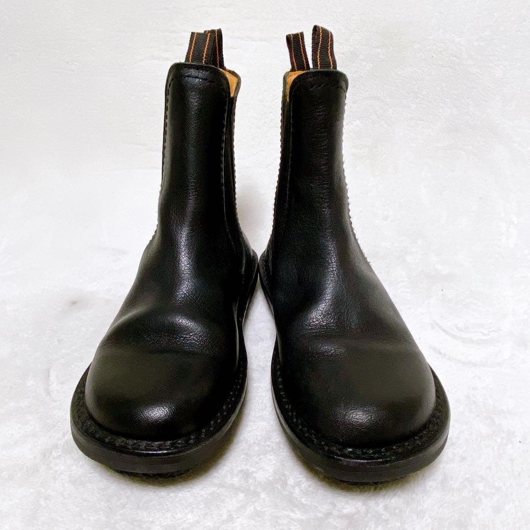 ま*ん様 美品　trippenトリッペン　サイドゴアブーツ　37　レザー　ブラッ