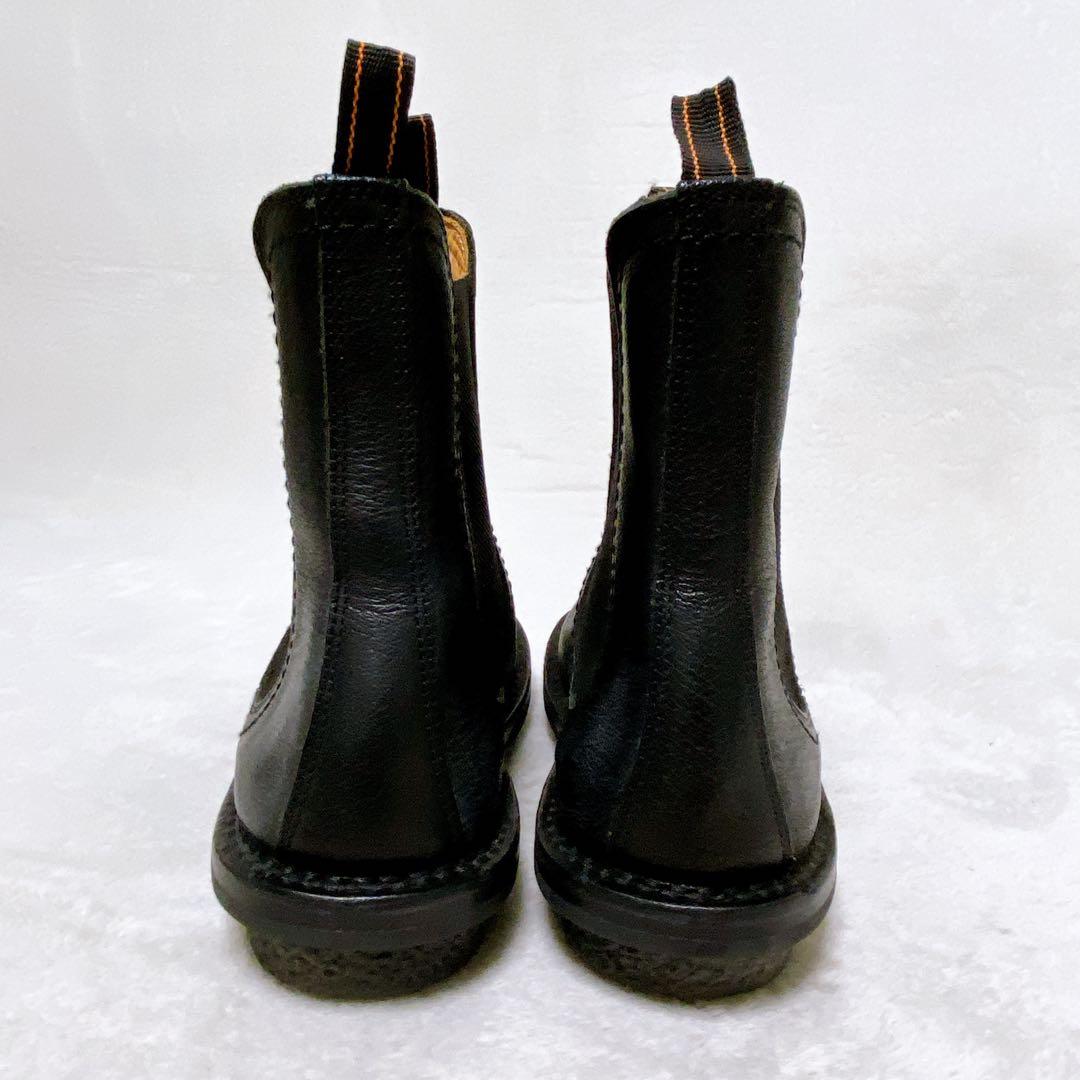 ま*ん様 美品　trippenトリッペン　サイドゴアブーツ　37　レザー　ブラッ