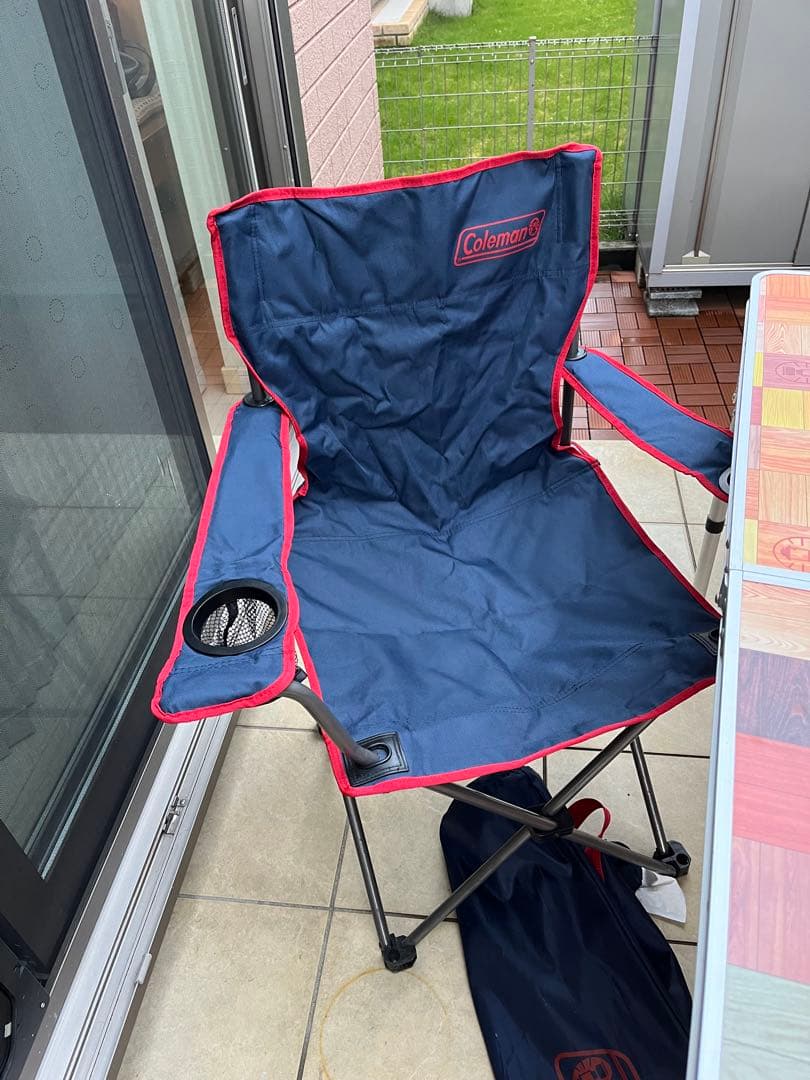 H-R-NColeman アウトドアチェア2脚とテーブルセット&ワゴン