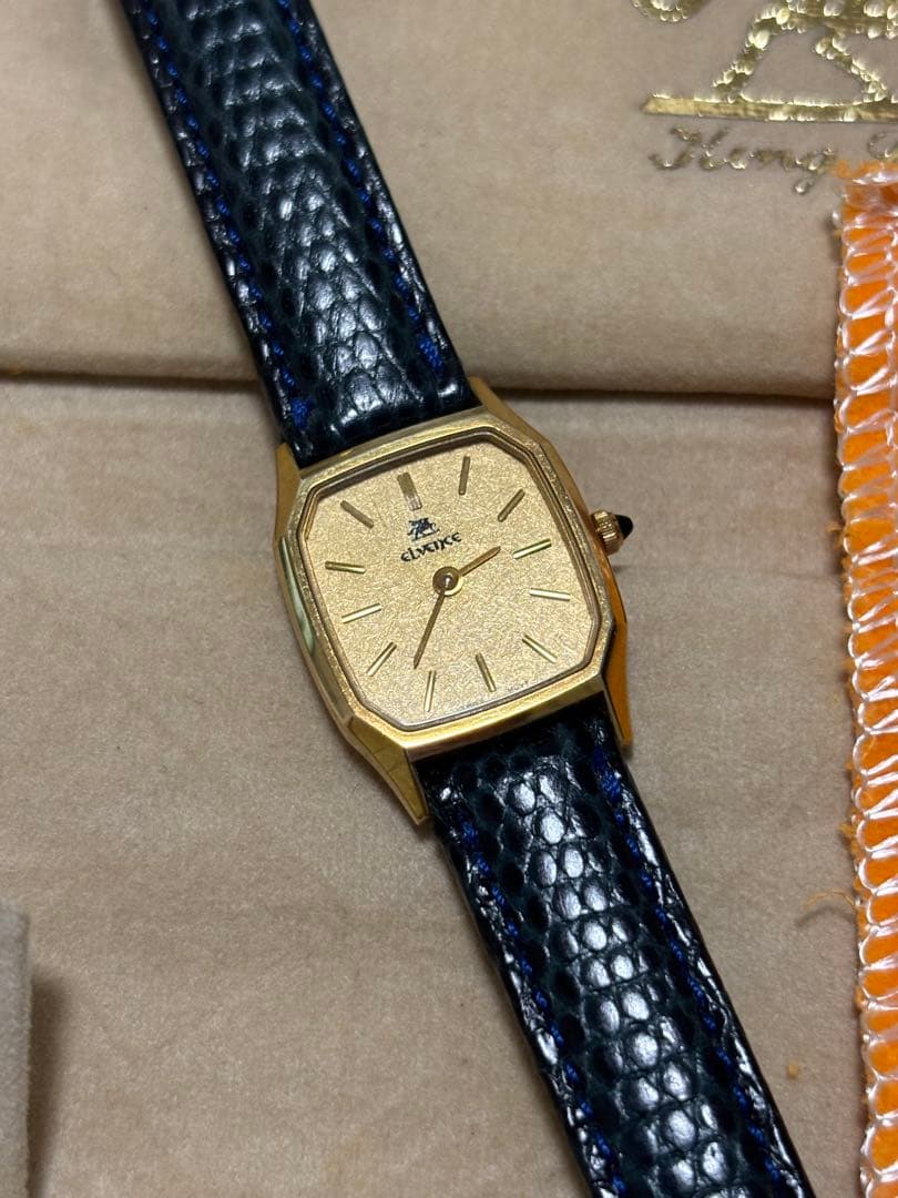 超美品・エルヴェンス　金無垢　18金ゴールド腕時計　刻印入750 ELVENCE