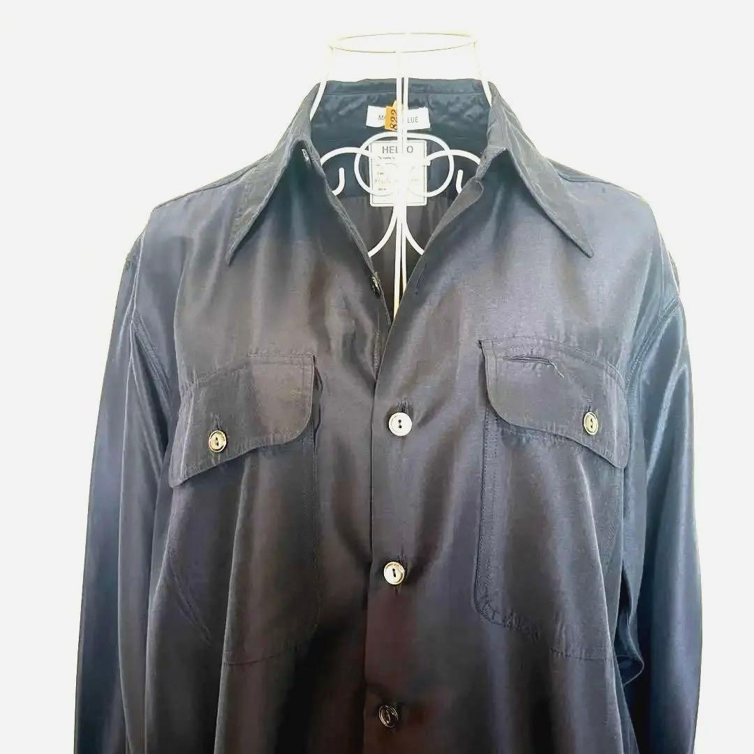 【MADISONBLUE】シルクハンプトンシャツ☆クリーニング済 清潔品