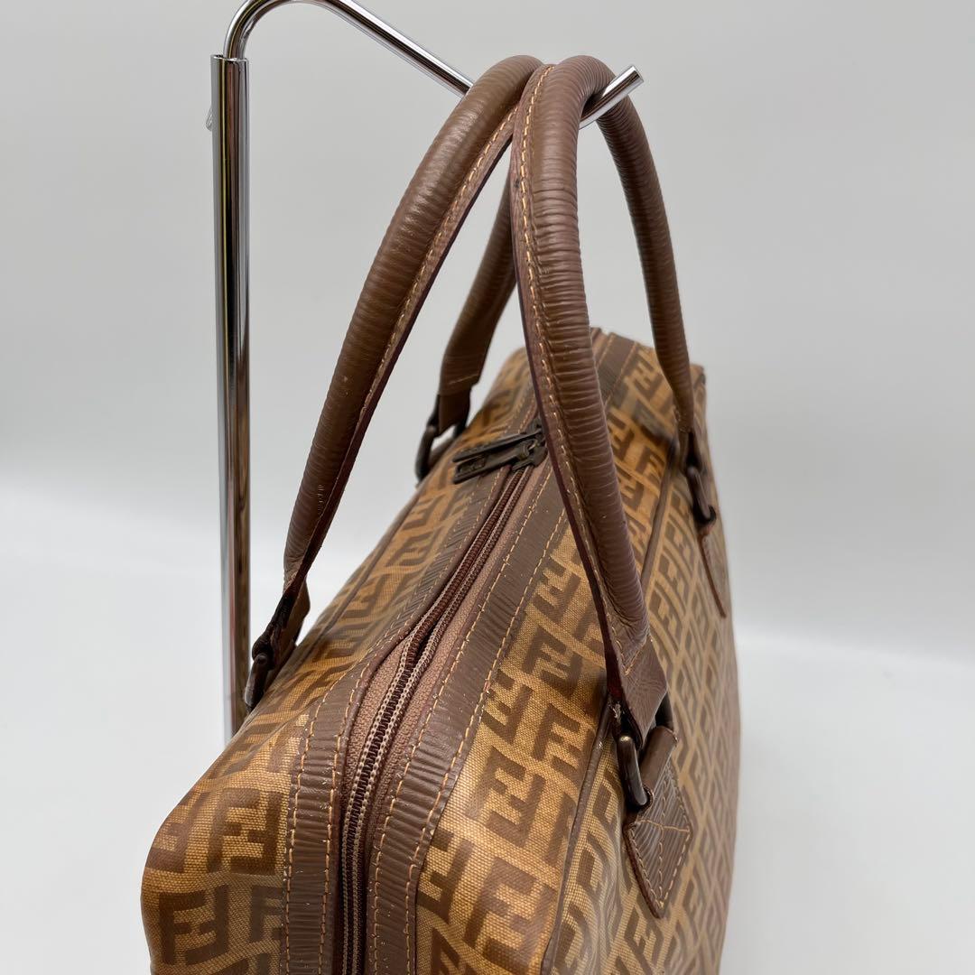 FENDI フェンディ　ズッキーノ　ハンドバッグ　ミニボストン　ファスナー難あり