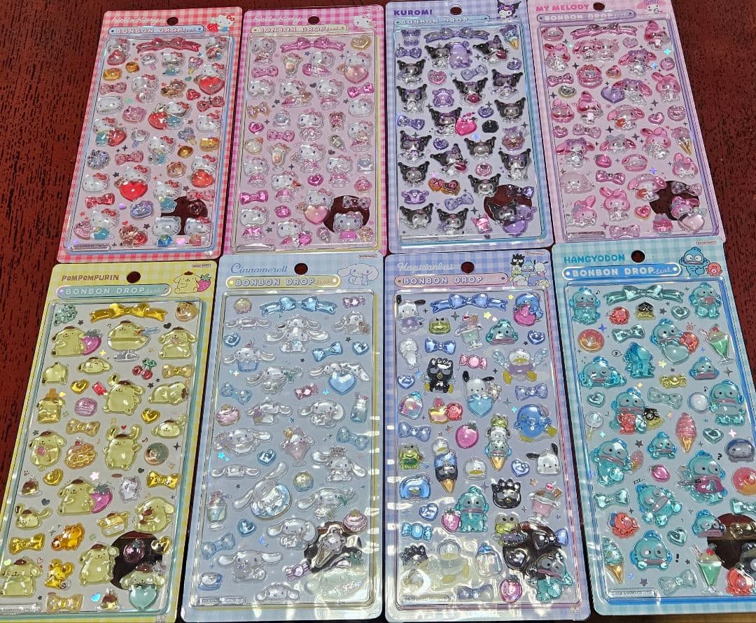サンリオ ボンボンドロップシール 8種コンプリートセット