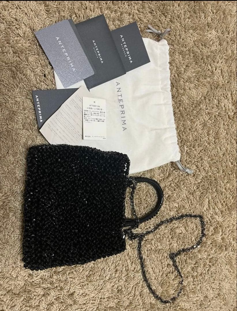 【美品】アンテプリマ ワイヤーバッグ スタンダード ミニアトゥーラ ブラック