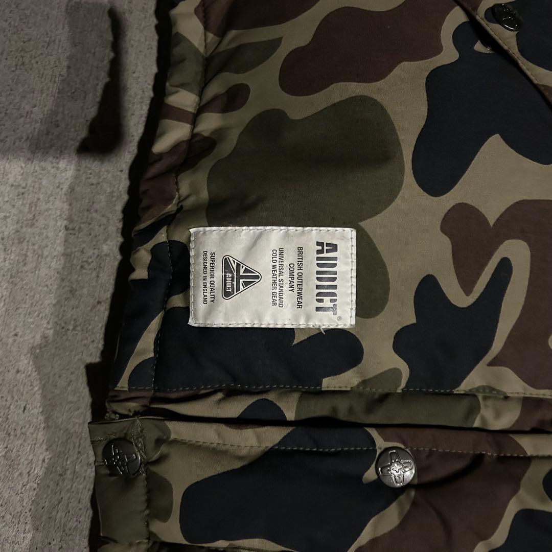 ADDICT 迷彩柄 ダウンベスト