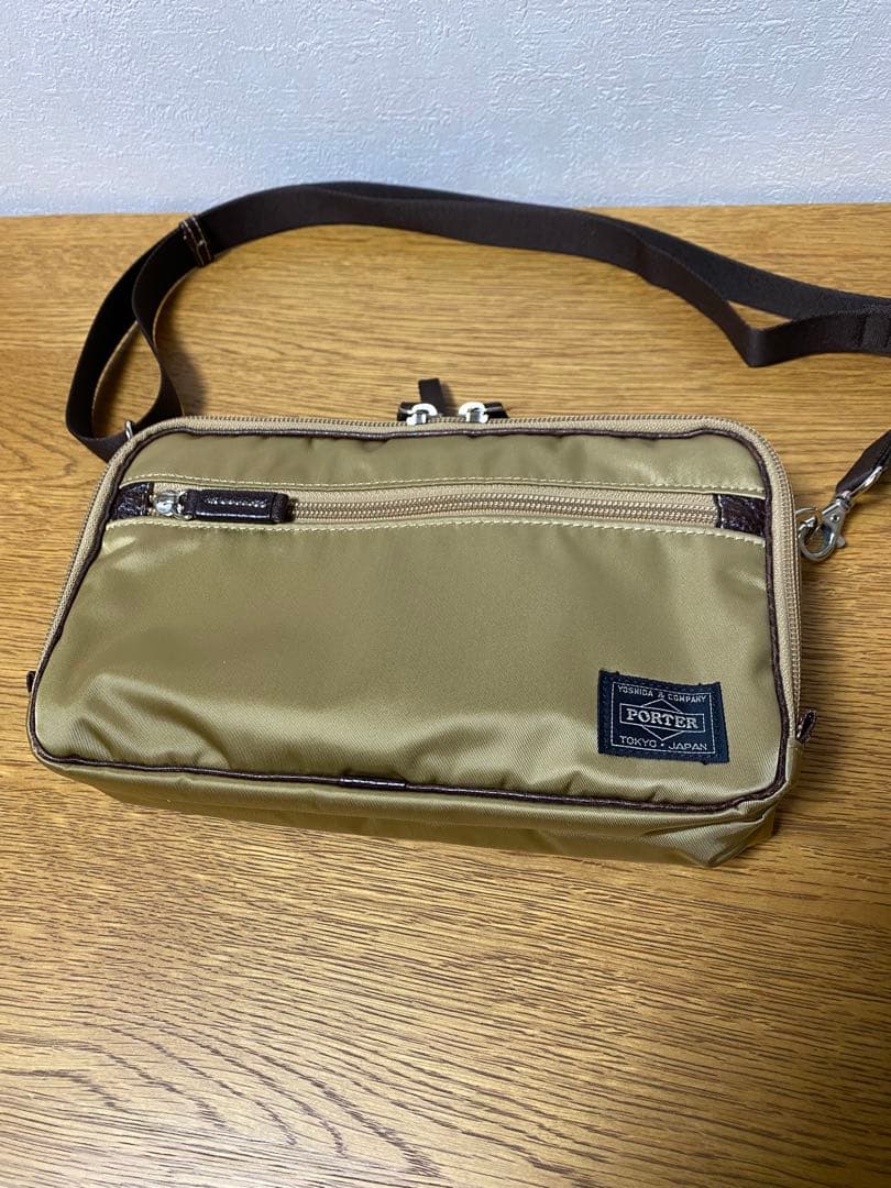ポーター PLAN 2WAY ショルダーバッグ　ベージュ