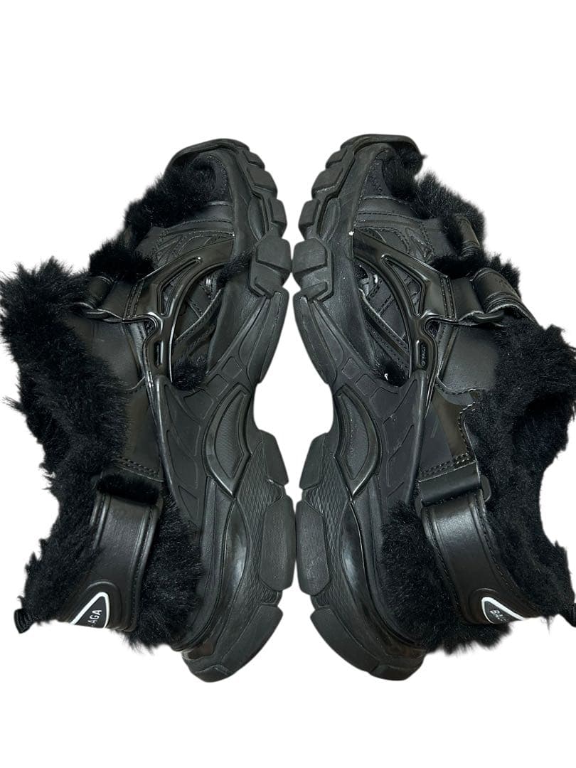 BALENCIAGA バレンシアガ　フェイクファーサンダル　ブラック　39