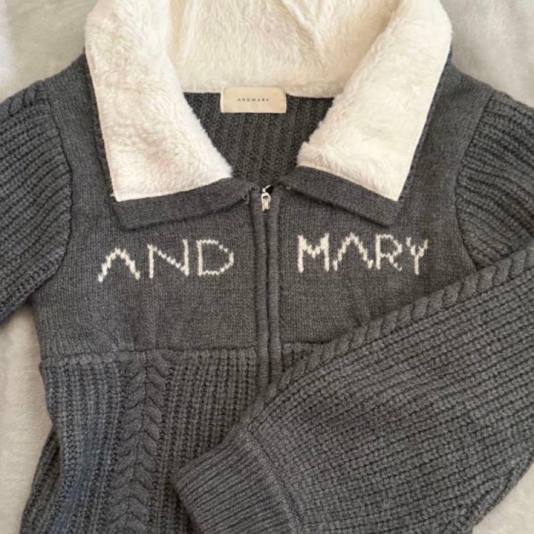 ジャケット・アウター andmary Mary logo zip tops gray
