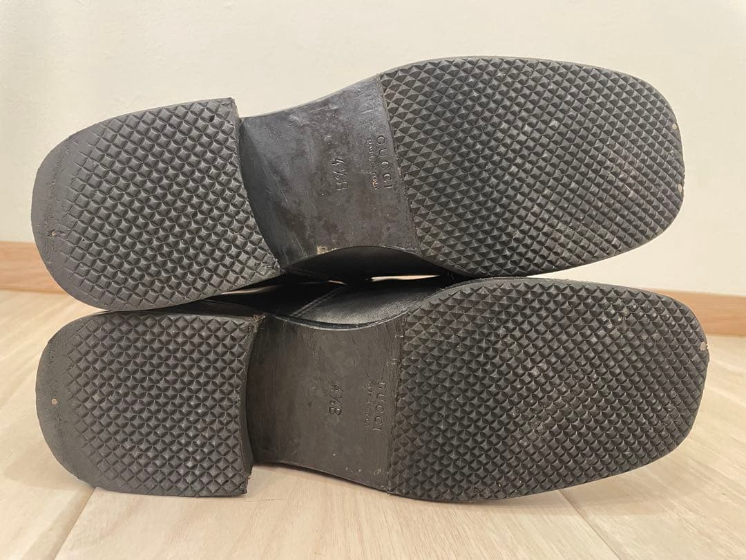 GUCCI ブラック　レザー ショートブーツ　4 1/2