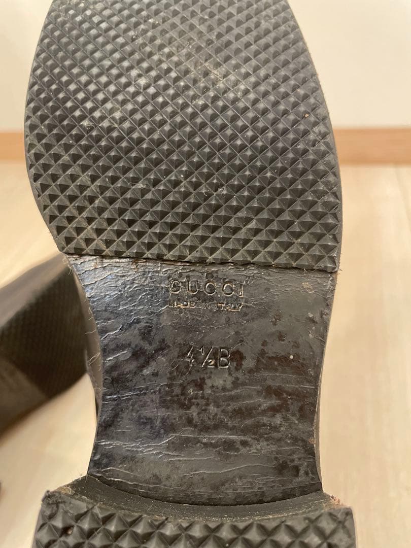 GUCCI ブラック　レザー ショートブーツ　4 1/2