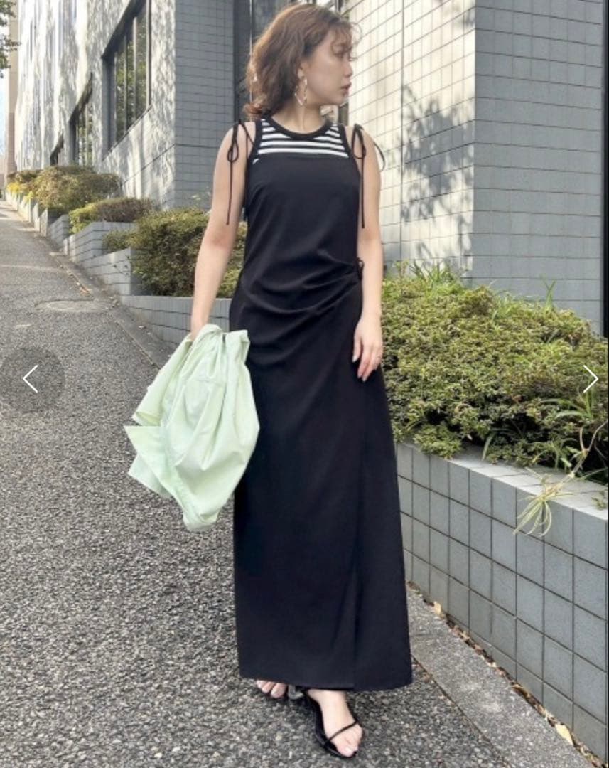 FRAY.ID キャミソールラップドレス　ブラック