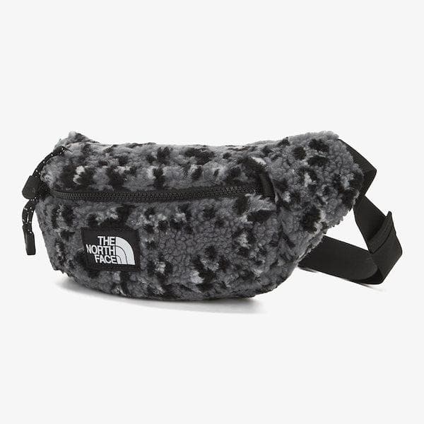 海外！ノースフェイス　ボディバッグ　ショルダーバッグ　レオパード柄　チャコール