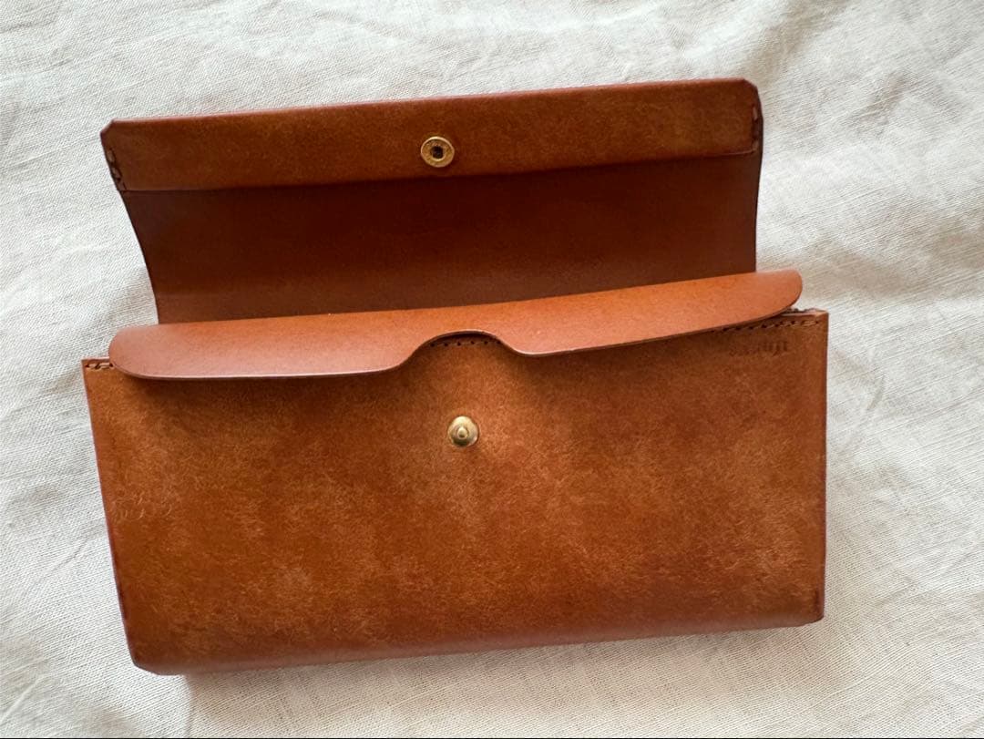 safuji 長財布（ホック）キャメル