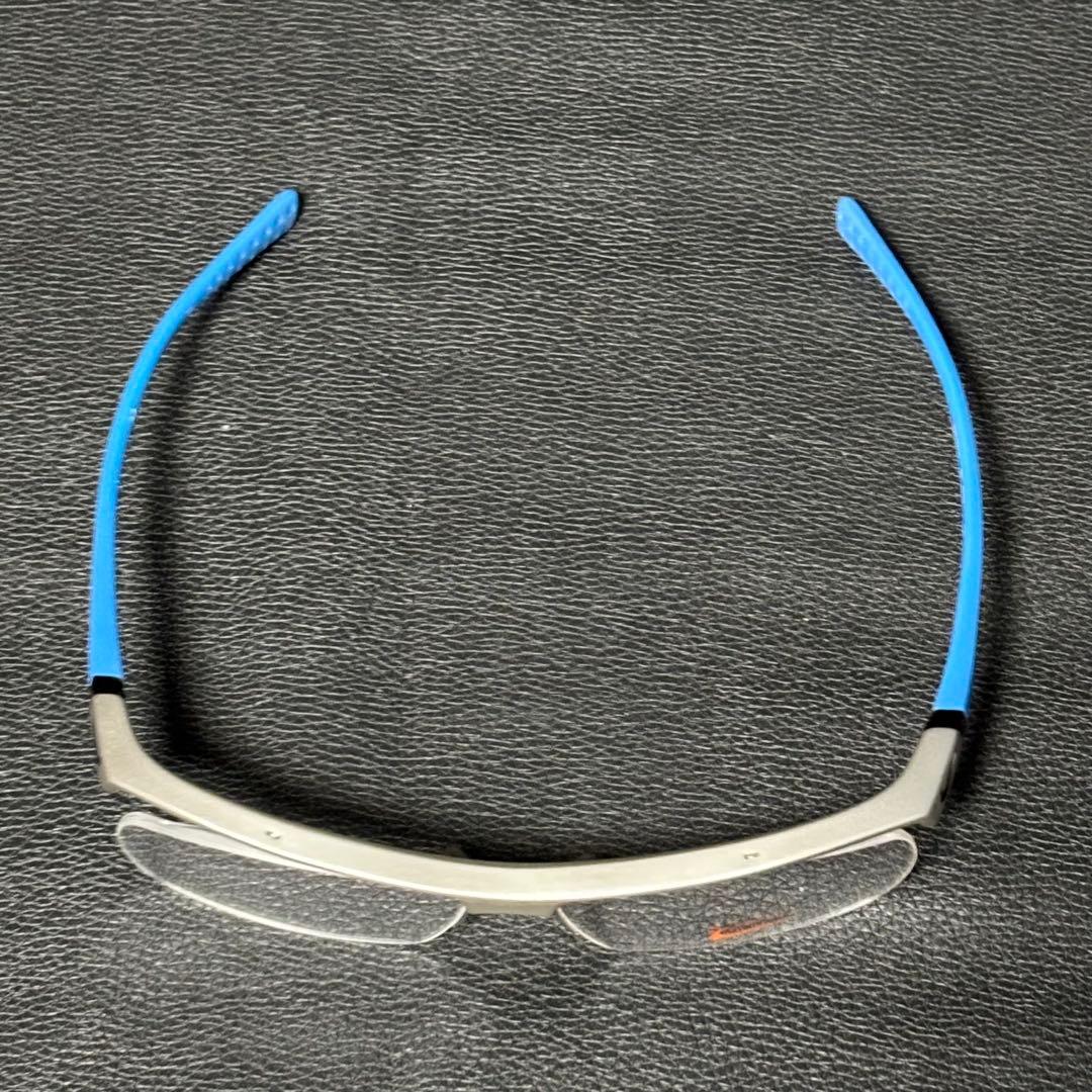 NIKE(ナイキ)ボルテックス/7071/2 メガネフレーム/水色×シルバー