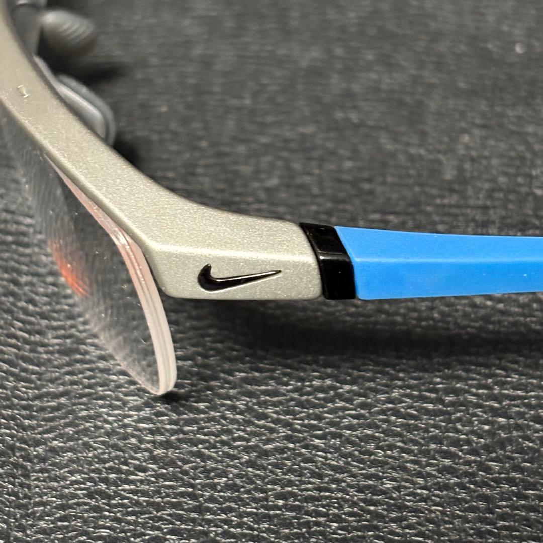 NIKE(ナイキ)ボルテックス/7071/2 メガネフレーム/水色×シルバー