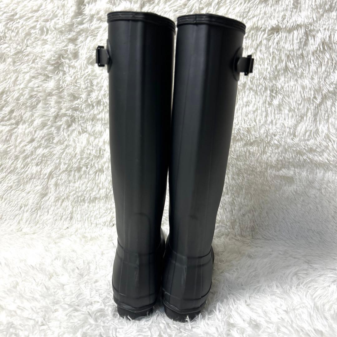 【極美品】HUNTER レインブーツロング ブラック UK6 25cm
