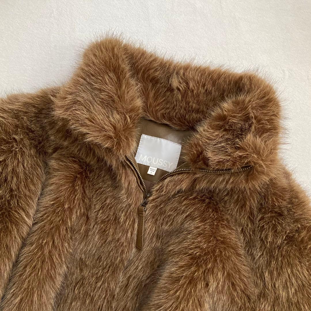 MOUSSY マウジーF/FUR STAND COLLARファー ジャケット