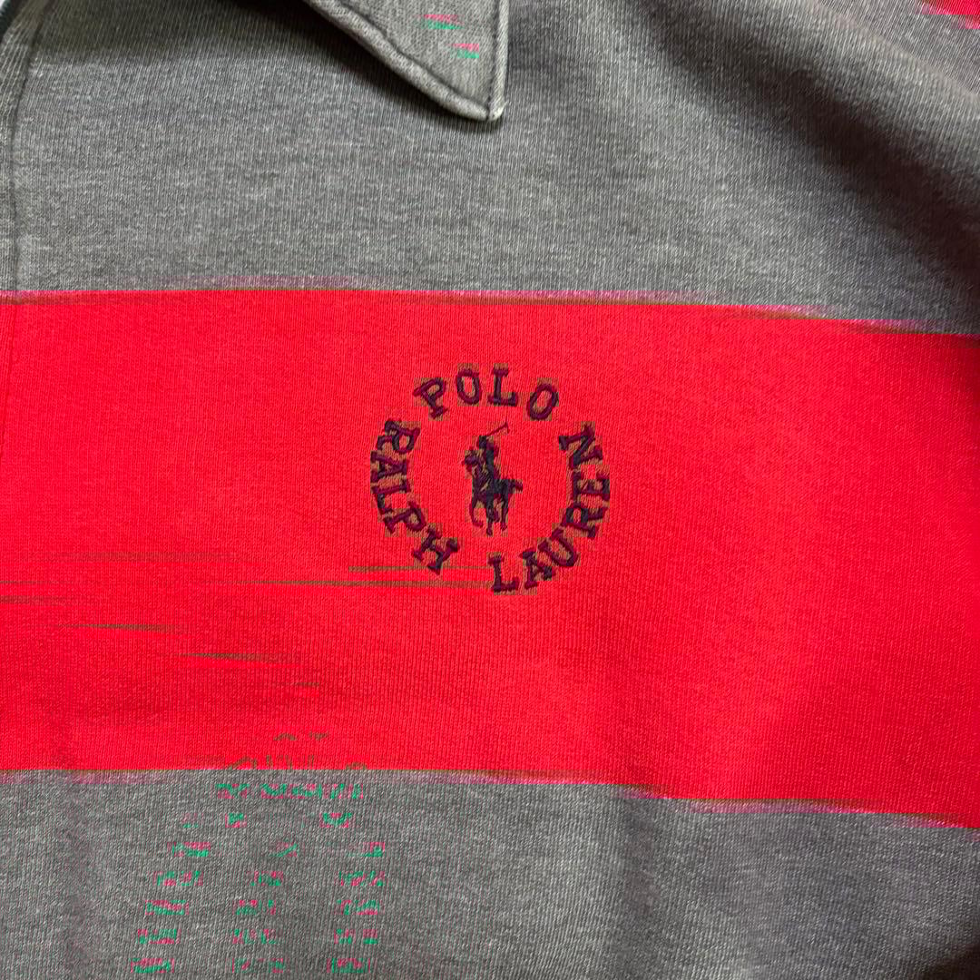 美品【90s】 Polo by Ralph Lauren ハーフジップ ボーダー