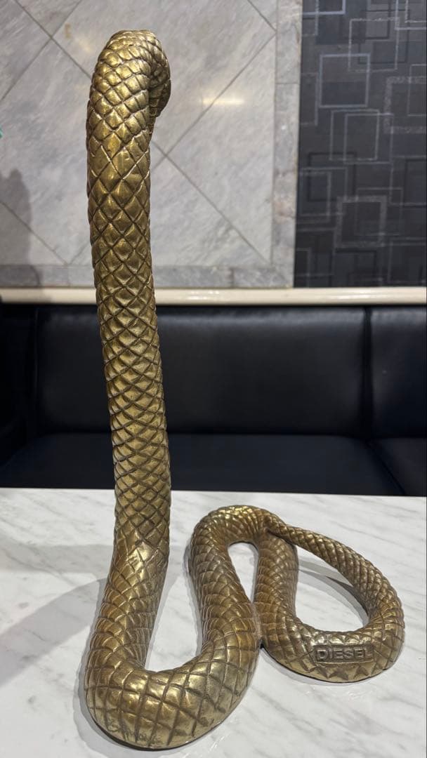 DIESEL スネーク オブジェ 置物 ゴールド インテリア 蛇
