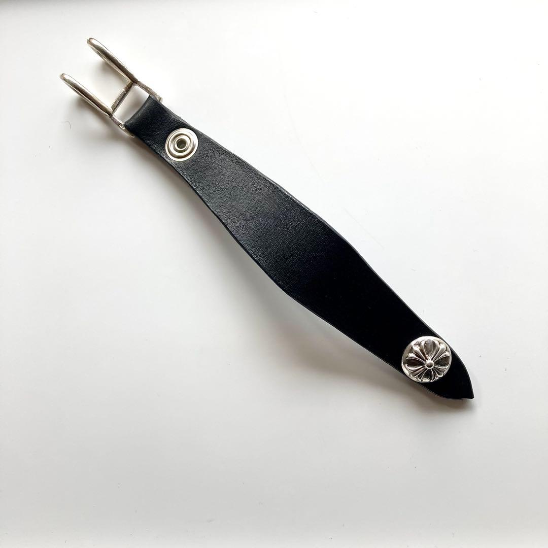 シルバー925 クロスボール　レザーベルト　BWＬ　トラッカーウォレット