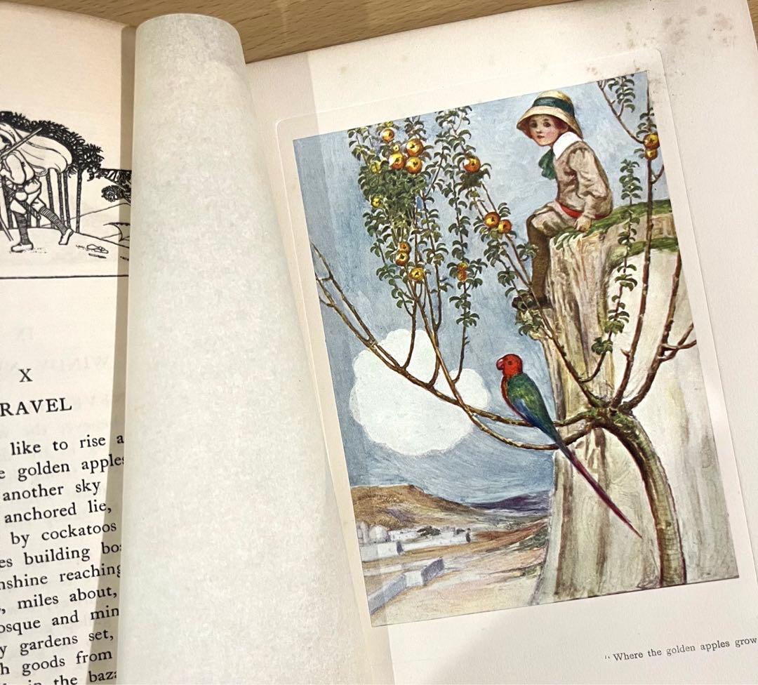 NO.81 希少 洋書 古書 絵本 子どもの詩の園 アンティーク ビンテージ