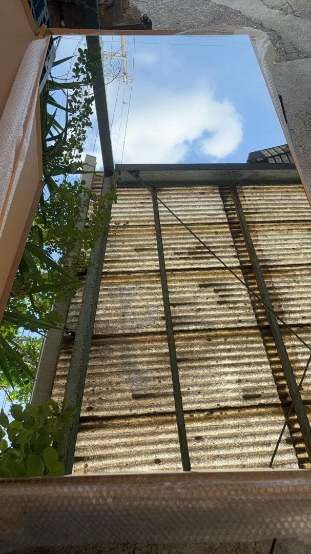 中古ダンスミラー 割れない鏡 幅80x160cm 姿見 木色 3番